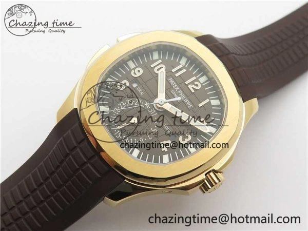 Aquanaut 5164R RG ZF 1:1 Best Edition Brown Dial on Brown Rubber Strap A324