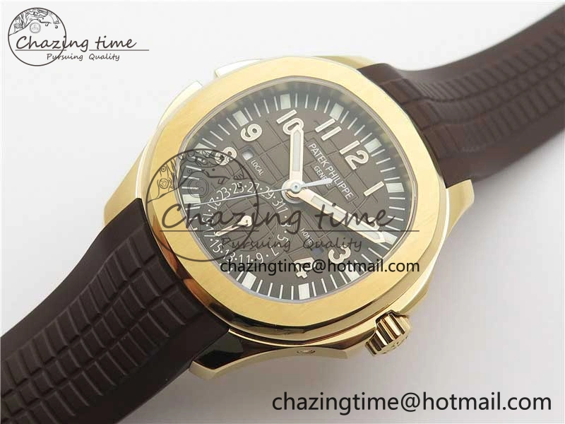 Aquanaut 5164R RG ZF 1:1 Best Edition Brown Dial on Brown Rubber Strap A324