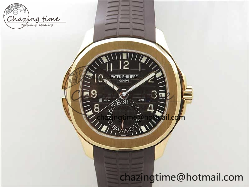 Aquanaut 5164R RG ZF 1:1 Best Edition Brown Dial on Brown Rubber Strap A324