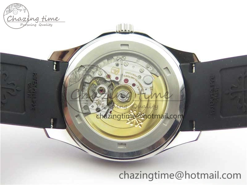 Aquanaut 5165A 38.5mm SS ZF 1:1 Best Edition Black Dial on Black Rubber Strap 324CS (Free box)