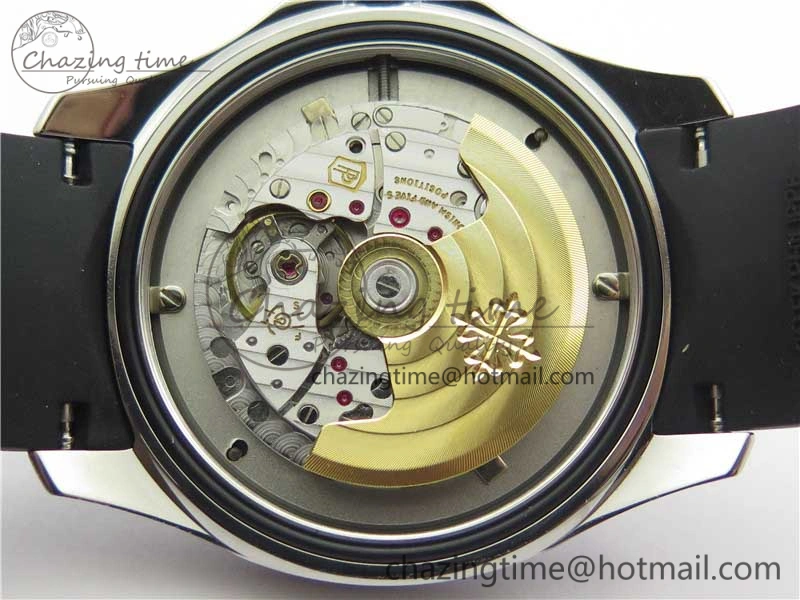 Aquanaut 5165A 38.5mm SS ZF 1:1 Best Edition Black Dial on Black Rubber Strap 324CS (Free box)