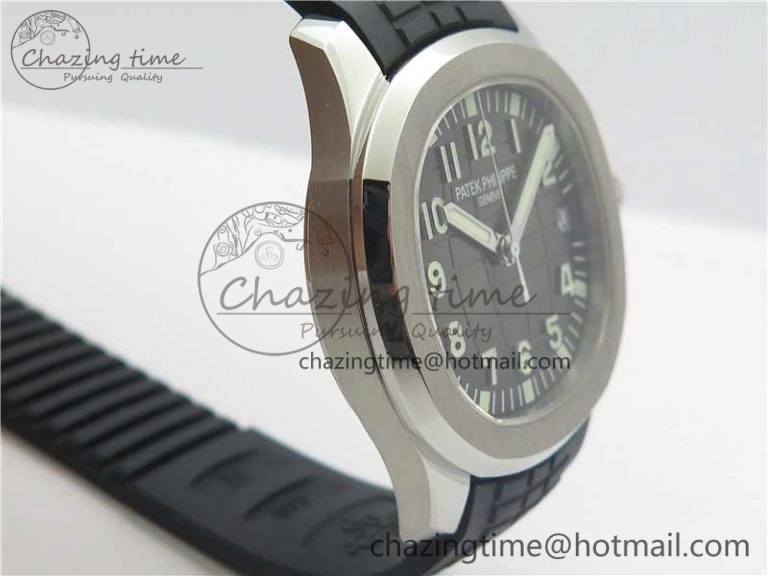 Aquanaut 5165A 38.5mm SS ZF 1:1 Best Edition Black Dial on Black Rubber Strap 324CS (Free box)