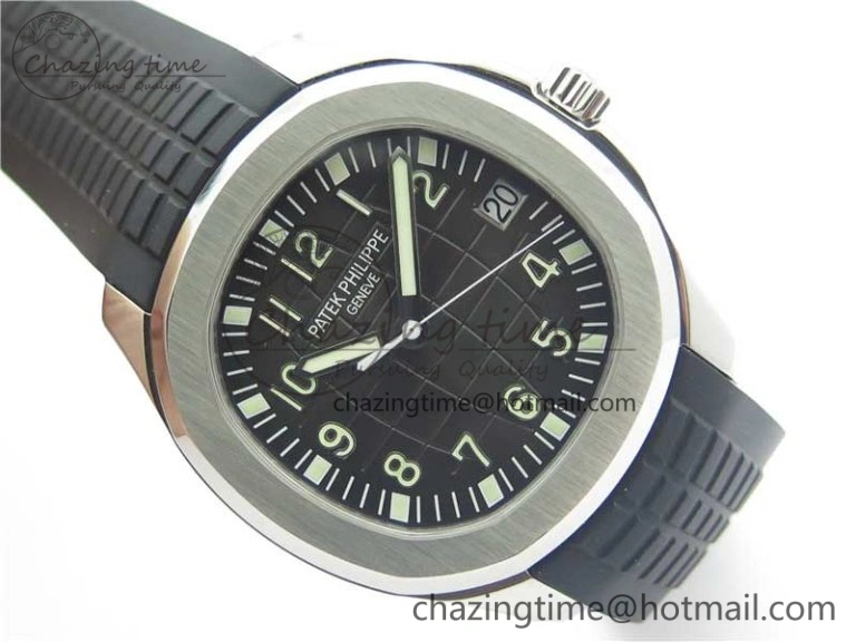 Aquanaut 5165A 38.5mm SS ZF 1:1 Best Edition Black Dial on Black Rubber Strap 324CS (Free box)