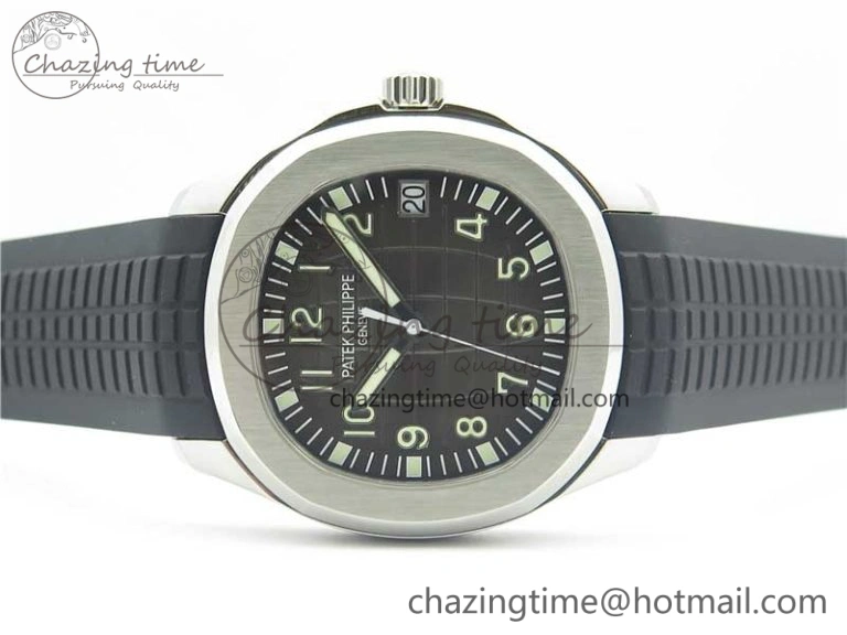 Aquanaut 5165A 38.5mm SS ZF 1:1 Best Edition Black Dial on Black Rubber Strap 324CS (Free box)