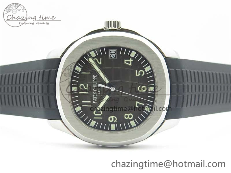 Aquanaut 5165A 38.5mm SS ZF 1:1 Best Edition Black Dial on Black Rubber Strap 324CS (Free box)