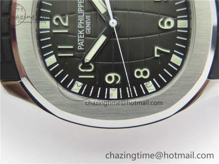 Aquanaut 5165A 38.5mm SS ZF 1:1 Best Edition Black Dial on Black Rubber Strap 324CS (Free box)
