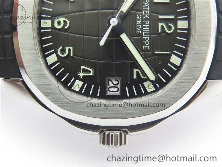 Aquanaut 5165A 38.5mm SS ZF 1:1 Best Edition Black Dial on Black Rubber Strap 324CS (Free box)