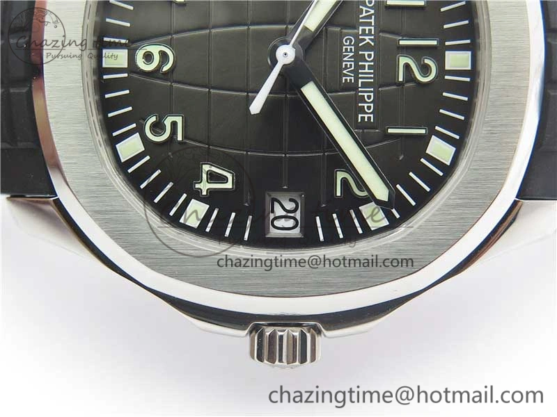 Aquanaut 5165A 38.5mm SS ZF 1:1 Best Edition Black Dial on Black Rubber Strap 324CS (Free box)