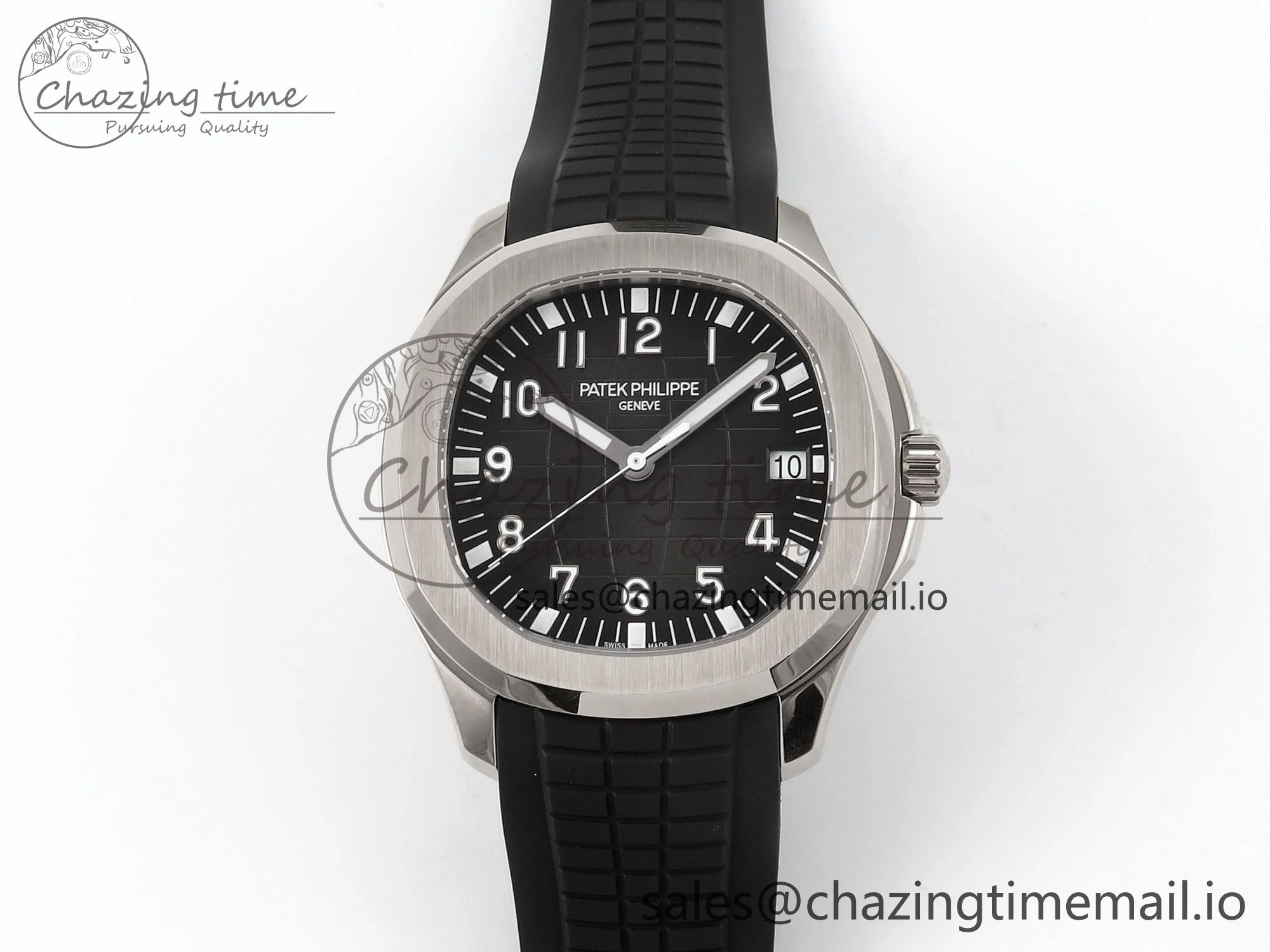 Aquanaut 5167 SS 3KF Best Edition Gray Dial on Black Rubber Strap A324 Super Clone V2