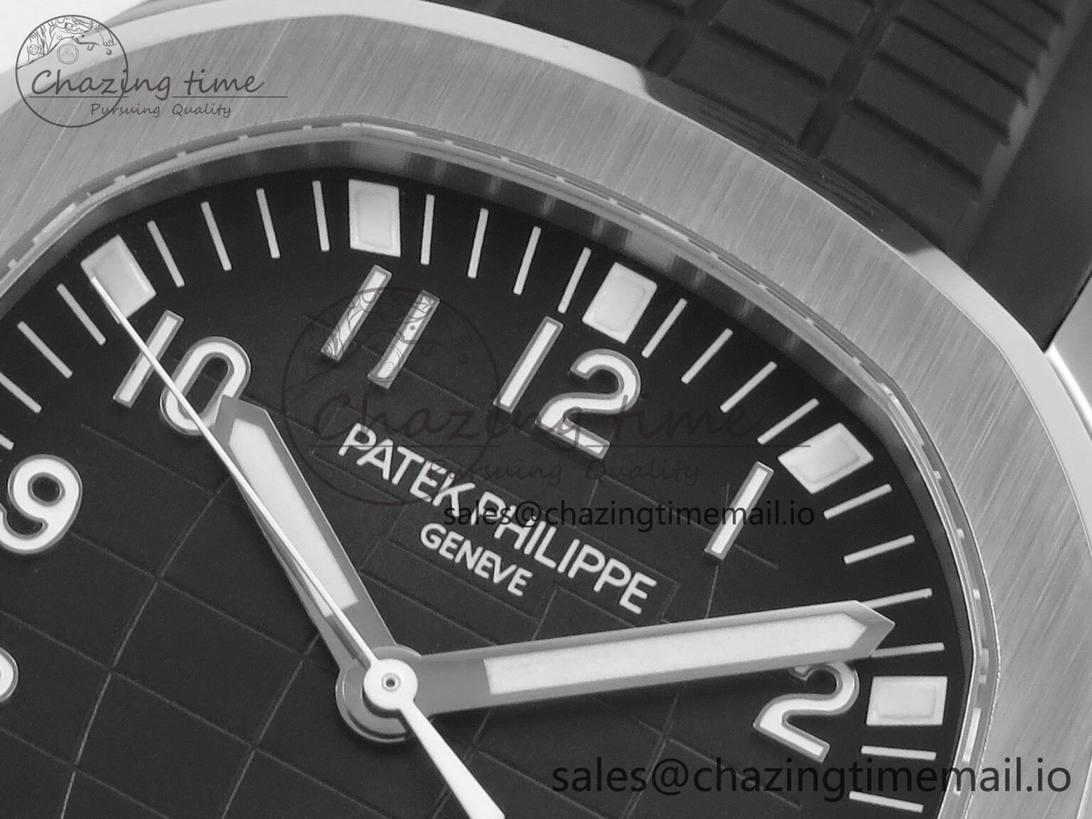 Aquanaut 5167 SS 3KF Best Edition Gray Dial on Black Rubber Strap A324 Super Clone V2