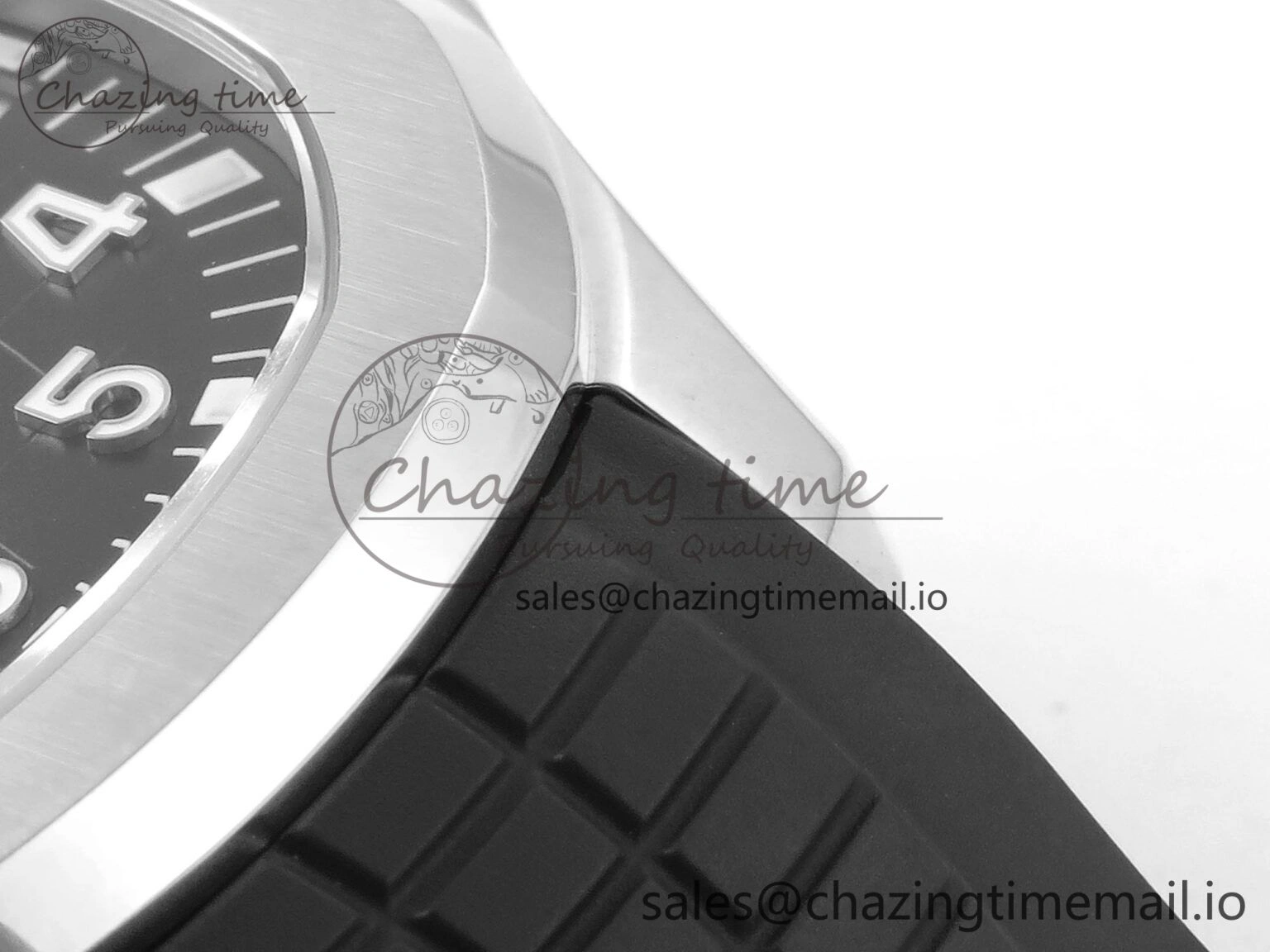 Aquanaut 5167 SS 3KF Best Edition Gray Dial on Black Rubber Strap A324 Super Clone V2