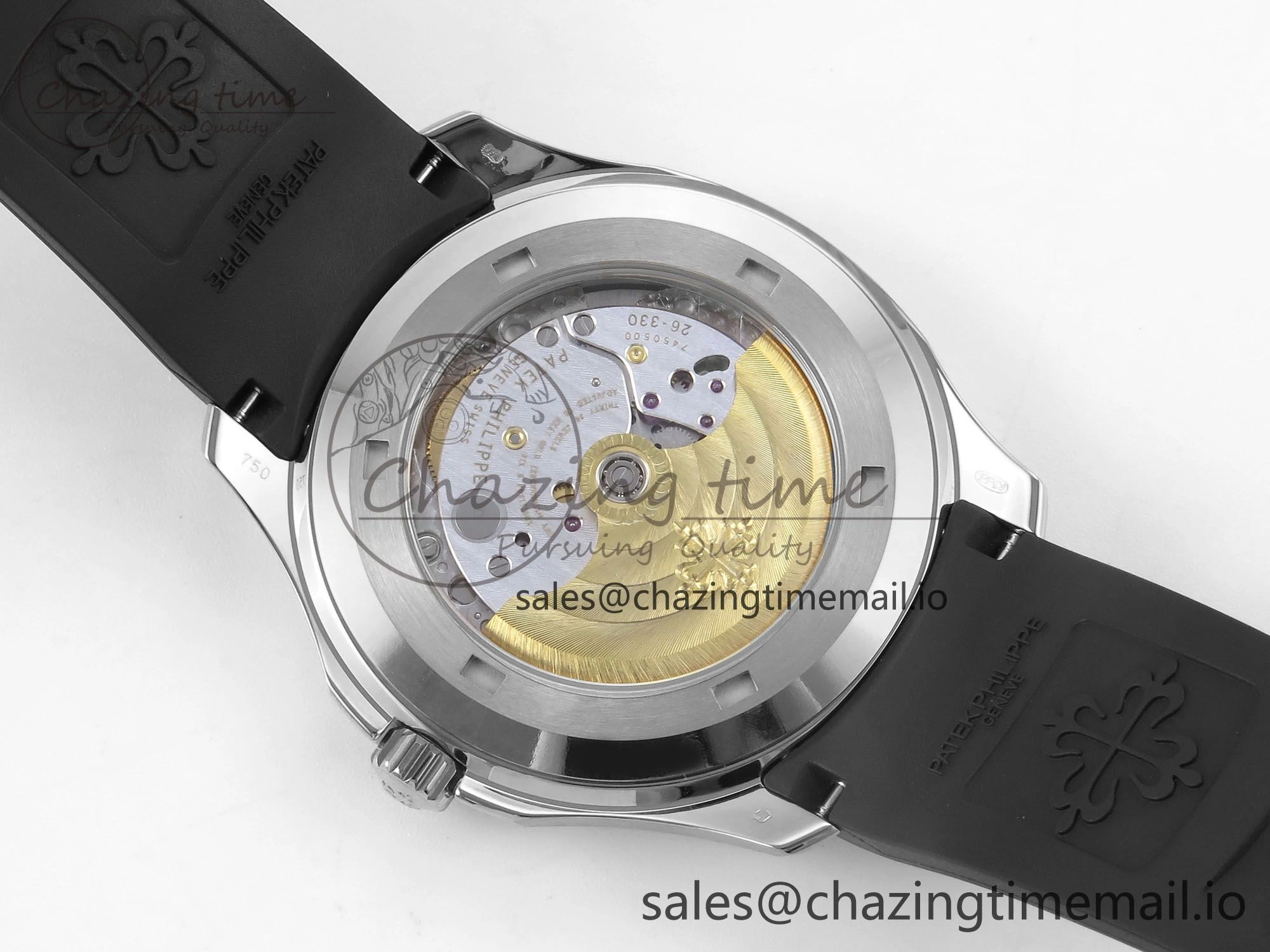 Aquanaut 5167 SS 3KF Best Edition Gray Dial on Black Rubber Strap A324 Super Clone V2