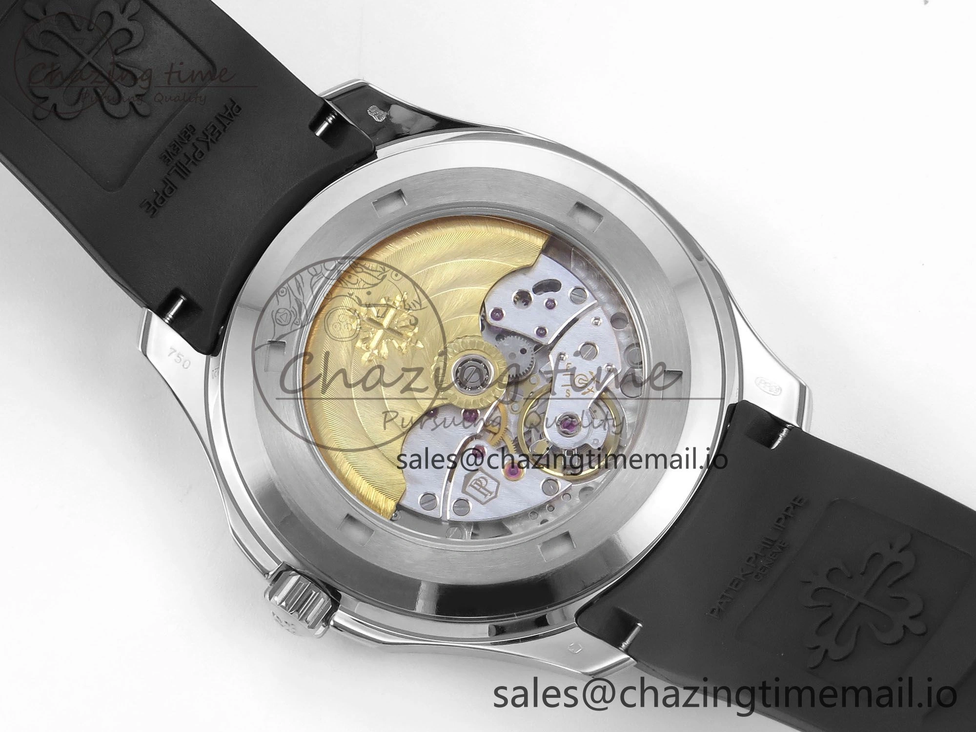 Aquanaut 5167 SS 3KF Best Edition Gray Dial on Black Rubber Strap A324 Super Clone V2
