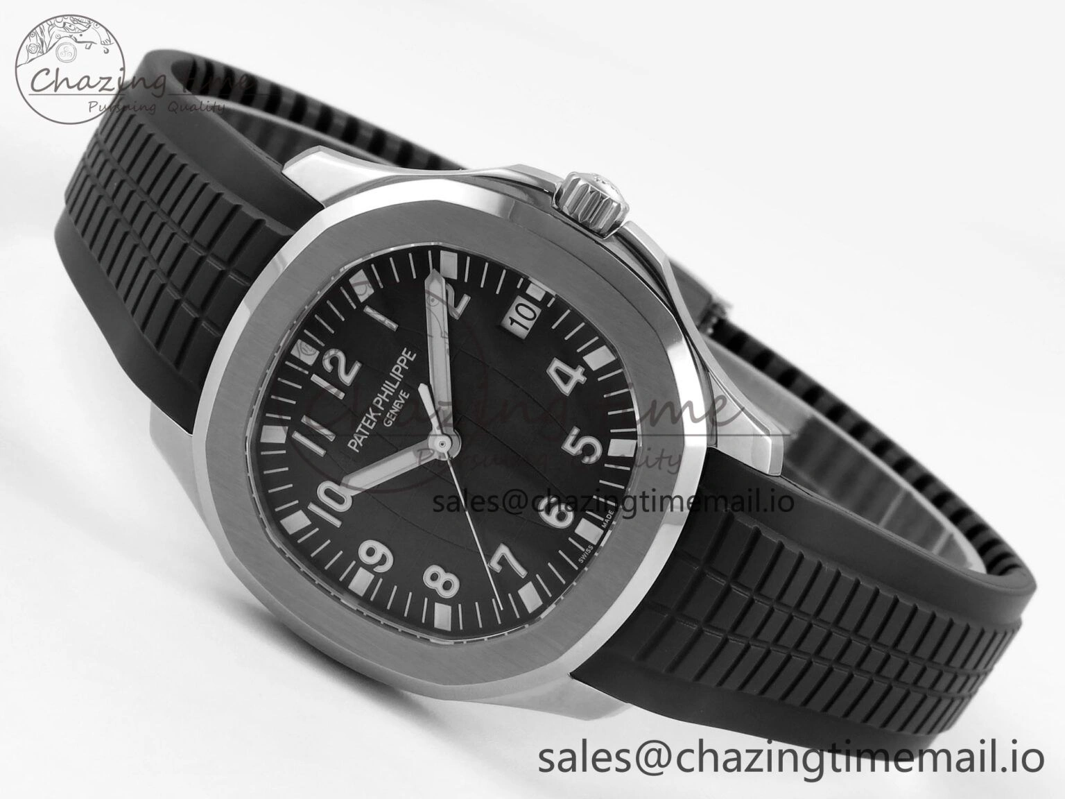 Aquanaut 5167 SS 3KF Best Edition Gray Dial on Black Rubber Strap A324 Super Clone V2