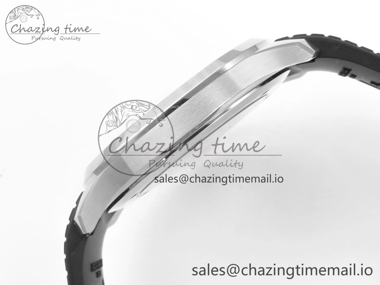 Aquanaut 5167 SS 3KF Best Edition Gray Dial on Black Rubber Strap A324 Super Clone V2