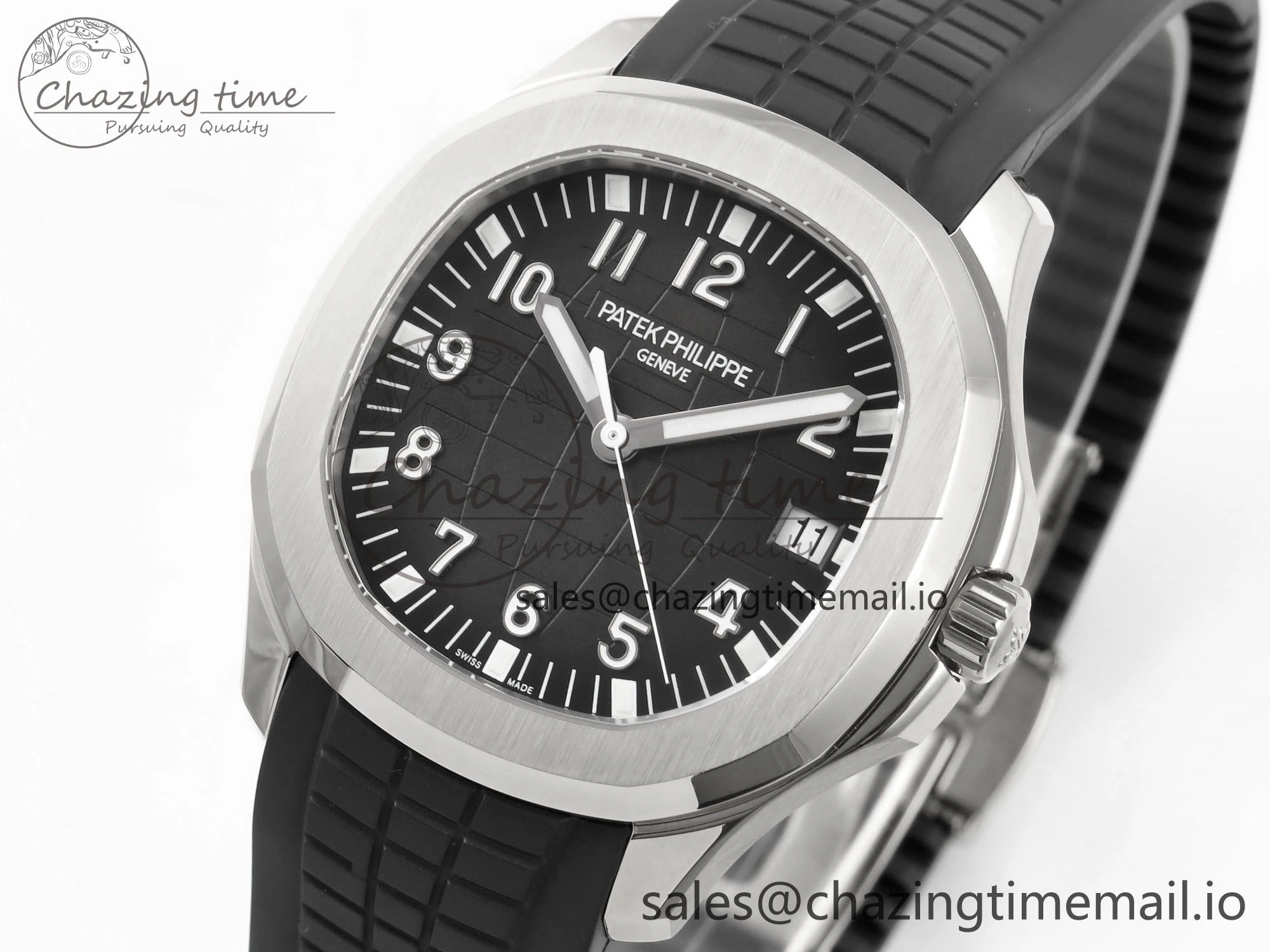 Aquanaut 5167 SS 3KF Best Edition Gray Dial on Black Rubber Strap A324 Super Clone V2