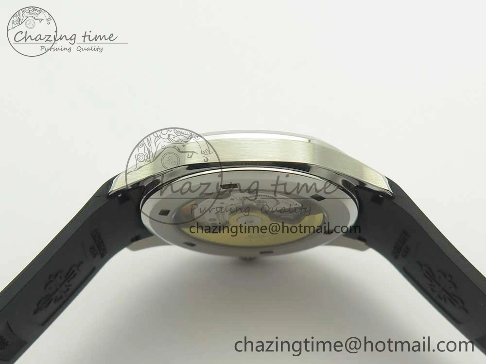 Aquanaut 5167 SS KMF 1:1 Best Edition Gray Dial on Black Rubber Strap A324 Clone