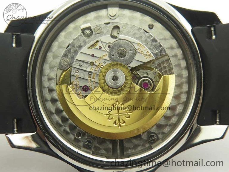 Aquanaut 5167 SS KMF 1:1 Best Edition Gray Dial on Black Rubber Strap A324 Clone