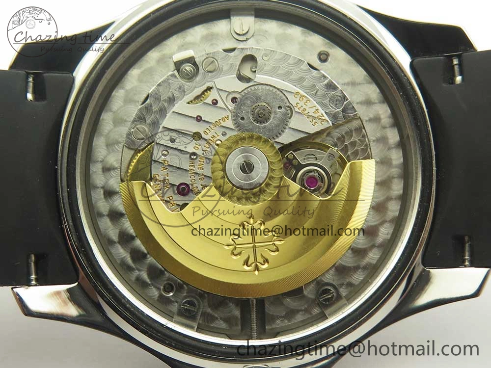 Aquanaut 5167 SS KMF 1:1 Best Edition Gray Dial on Black Rubber Strap A324 Clone