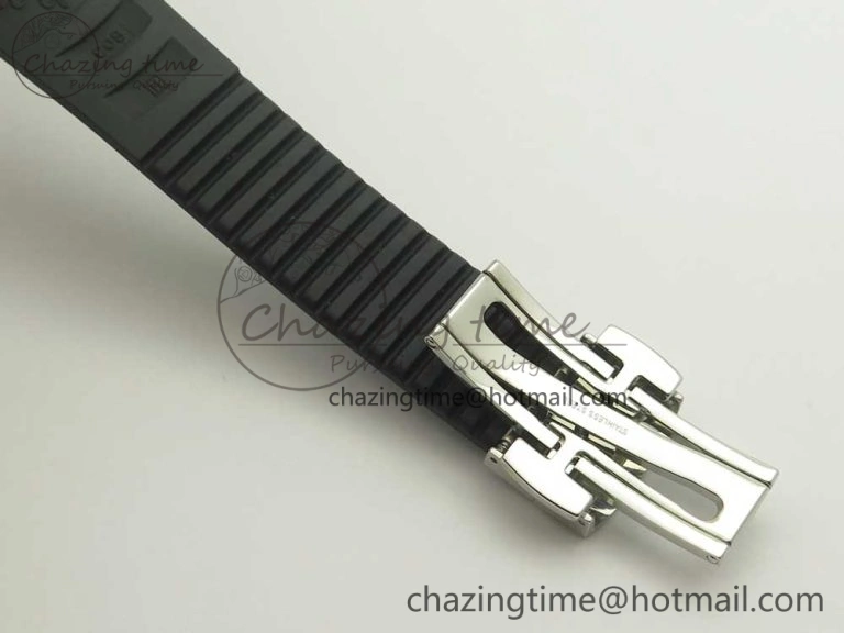 Aquanaut 5167 SS KMF 1:1 Best Edition Gray Dial on Black Rubber Strap A324 Clone