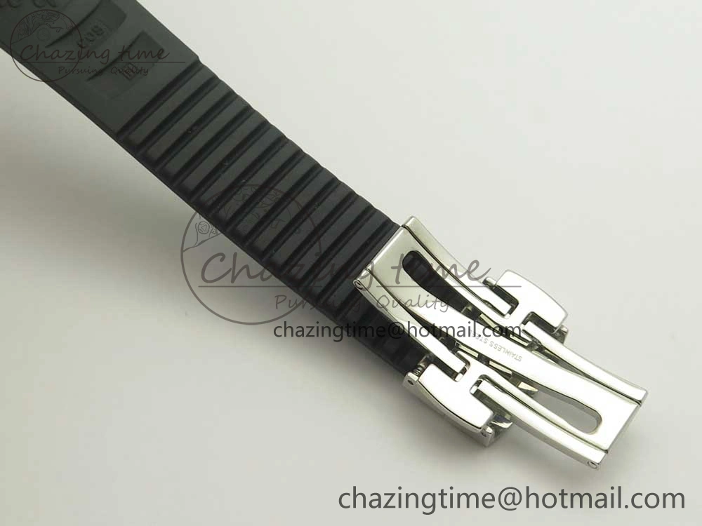 Aquanaut 5167 SS KMF 1:1 Best Edition Gray Dial on Black Rubber Strap A324 Clone