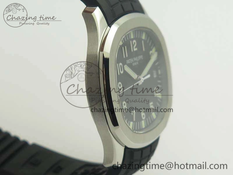 Aquanaut 5167 SS PF 1:1 Best Edition Black Dial On Rubber Strap A2824