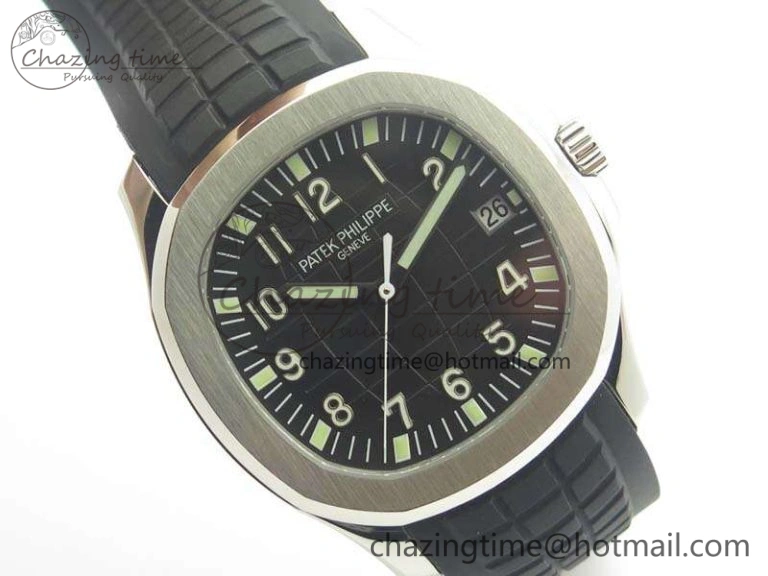 Aquanaut 5167 SS PF 1:1 Best Edition Black Dial On Rubber Strap A2824