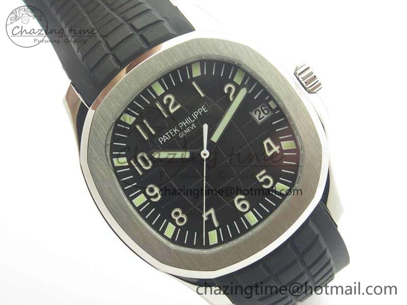 Aquanaut 5167 SS PF 1:1 Best Edition Black Dial On Rubber Strap A2824