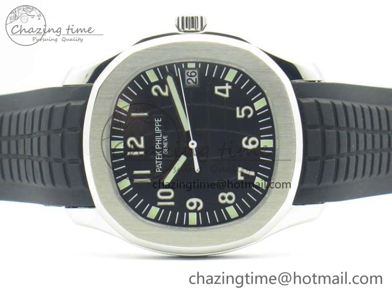 Aquanaut 5167 SS PF 1:1 Best Edition Black Dial On Rubber Strap A2824