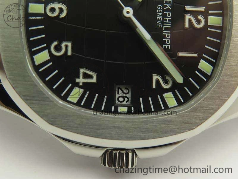 Aquanaut 5167 SS PF 1:1 Best Edition Black Dial On Rubber Strap A2824