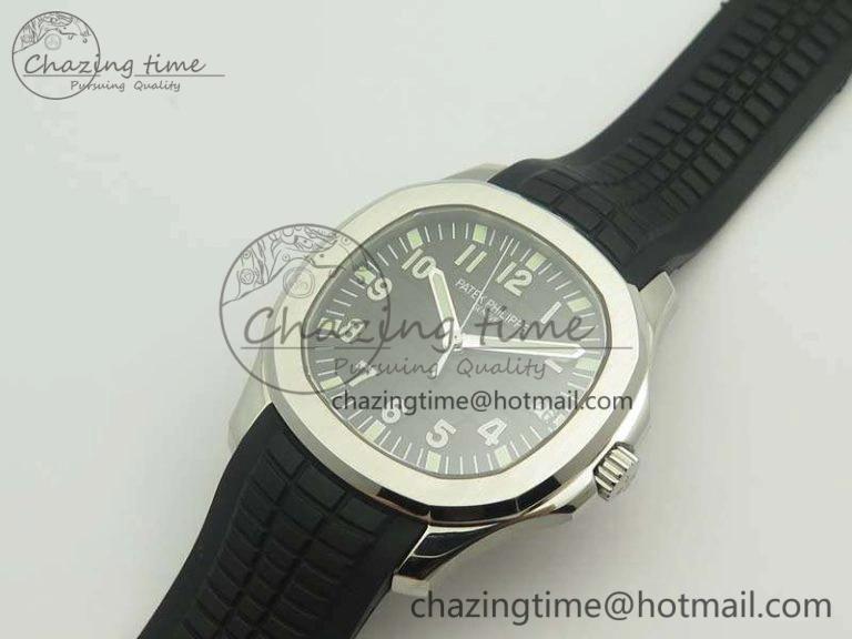 Aquanaut 5167 SS PF 1:1 Best Edition Black Dial On Rubber Strap A2824