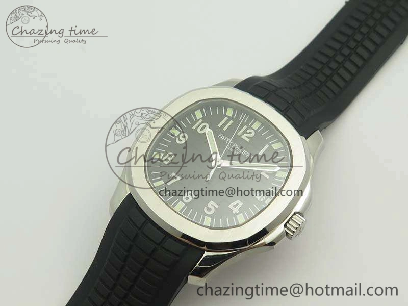 Aquanaut 5167 SS PF 1:1 Best Edition Black Dial On Rubber Strap A2824