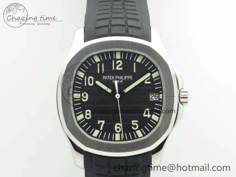 Aquanaut 5167 SS PF 1:1 Best Edition Black Dial On Rubber Strap A2824