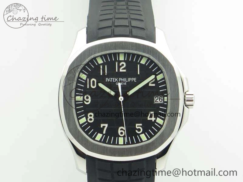 Aquanaut 5167 SS PF 1:1 Best Edition Black Dial On Rubber Strap A2824