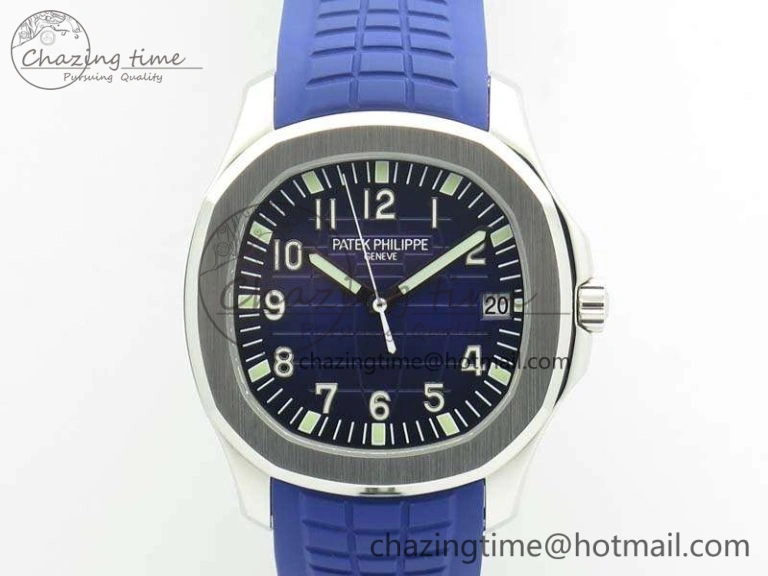 Aquanaut 5167 SS PF 1:1 Best Edition Blue Dial On Rubber Strap A2824