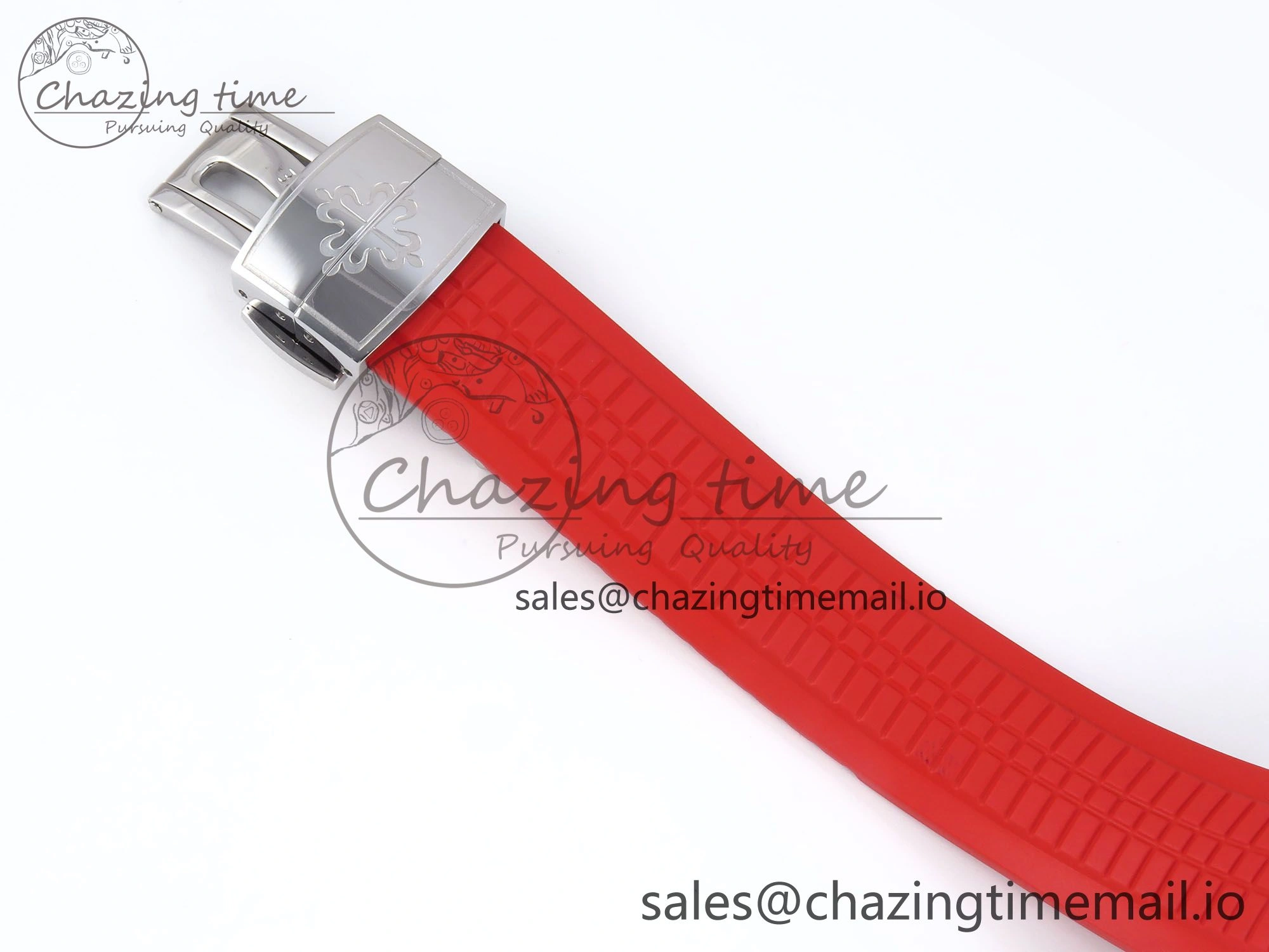 Aquanaut 5167A SS 3KF Best Edition Gray Dial on Red Rubber Strap A324 Super Clone