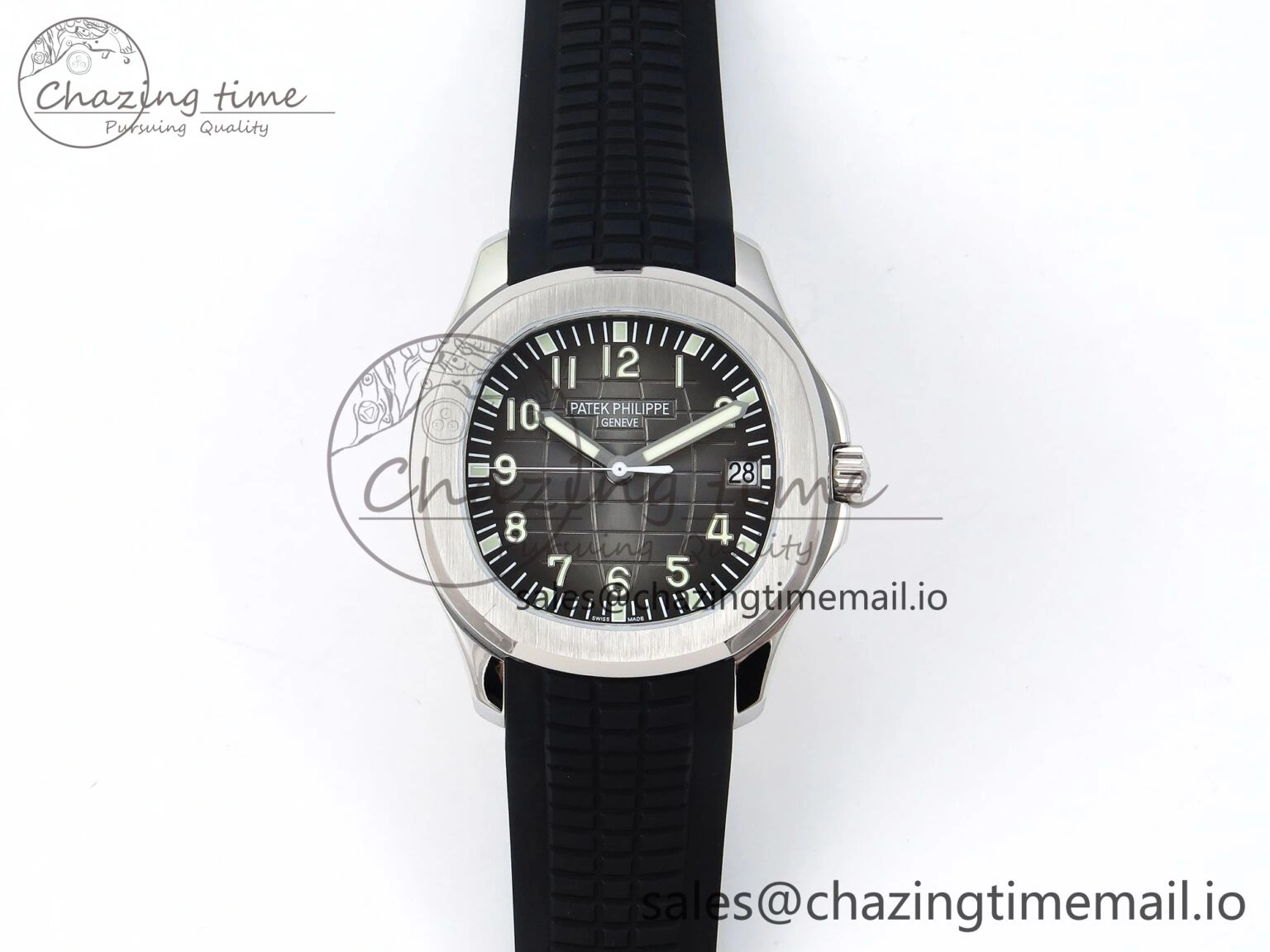 Aquanaut 5167A SS ZF 1:1 Best Edition Black Dial on Black Rubber Strap 26-330