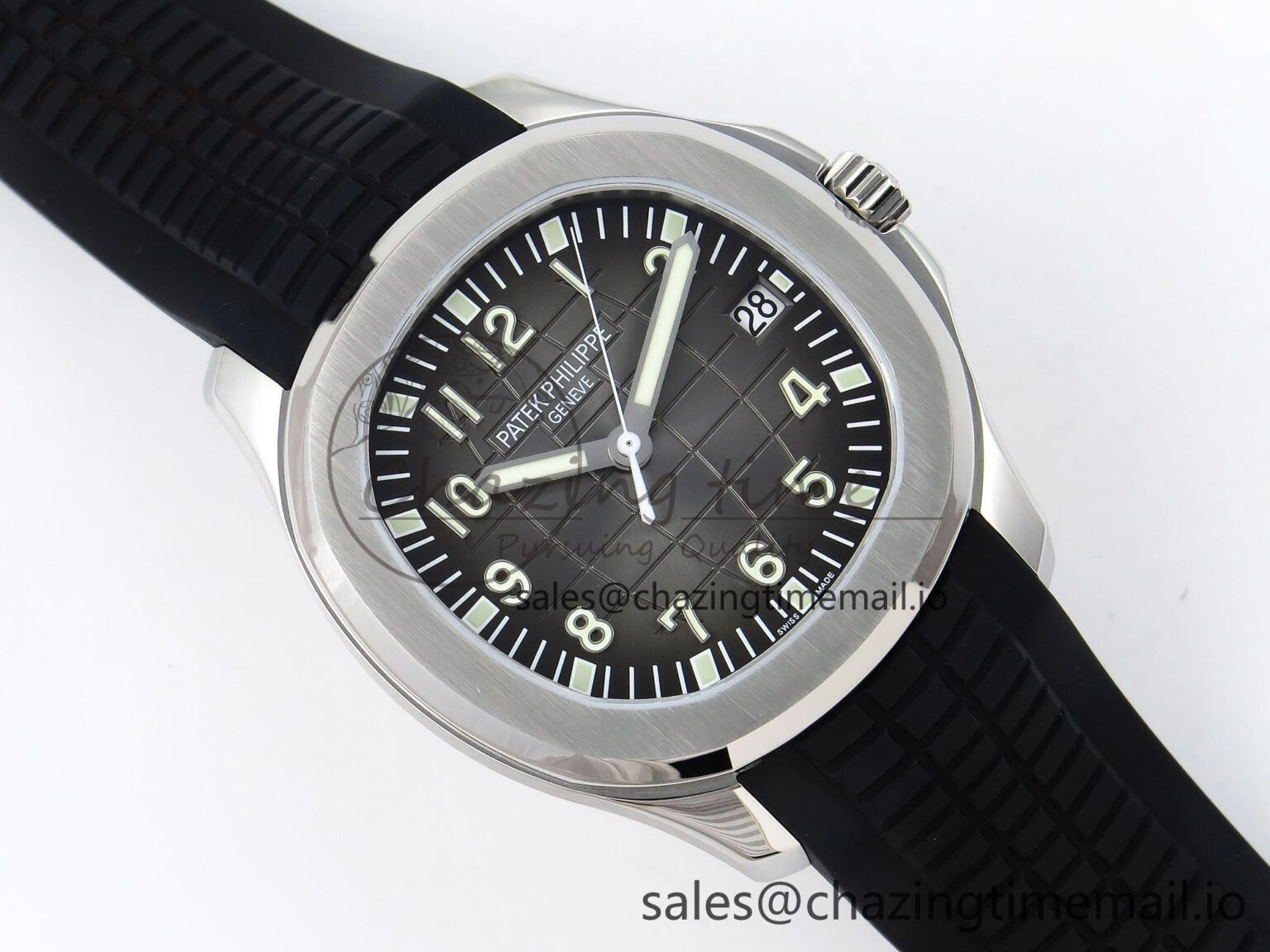 Aquanaut 5167A SS ZF 1:1 Best Edition Black Dial on Black Rubber Strap 26-330