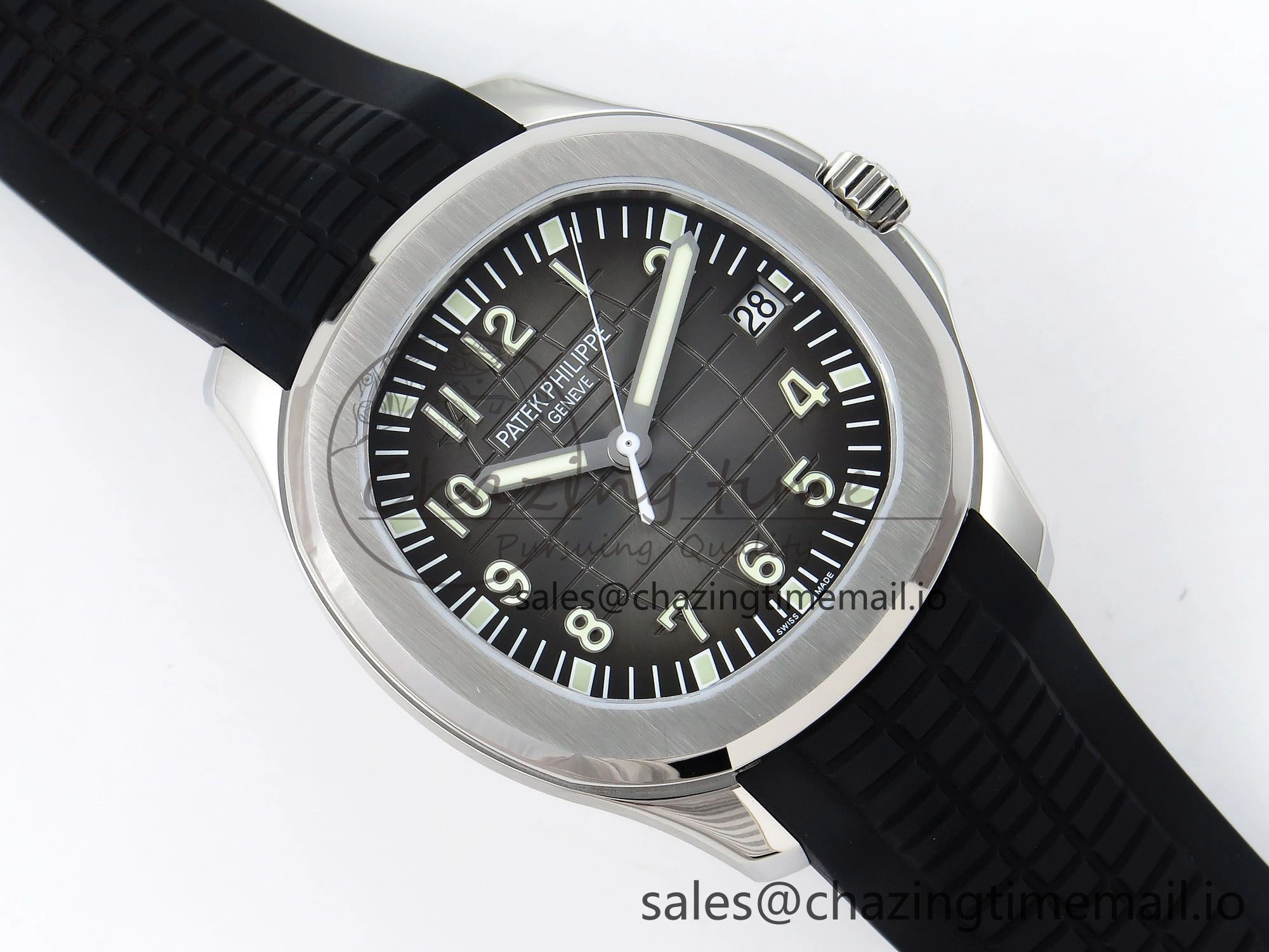 Aquanaut 5167A SS ZF 1:1 Best Edition Black Dial on Black Rubber Strap 26-330