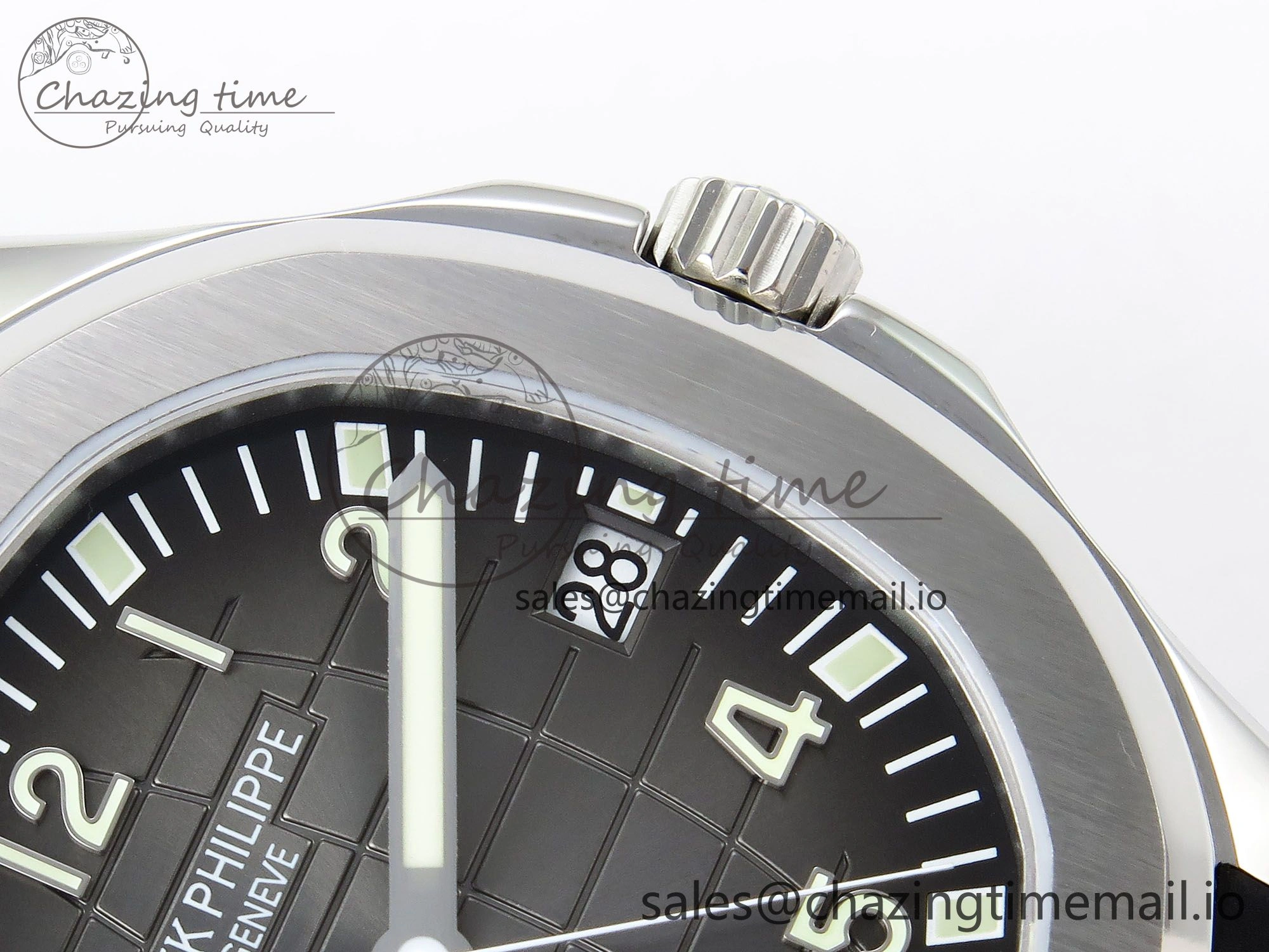 Aquanaut 5167A SS ZF 1:1 Best Edition Black Dial on Black Rubber Strap 26-330