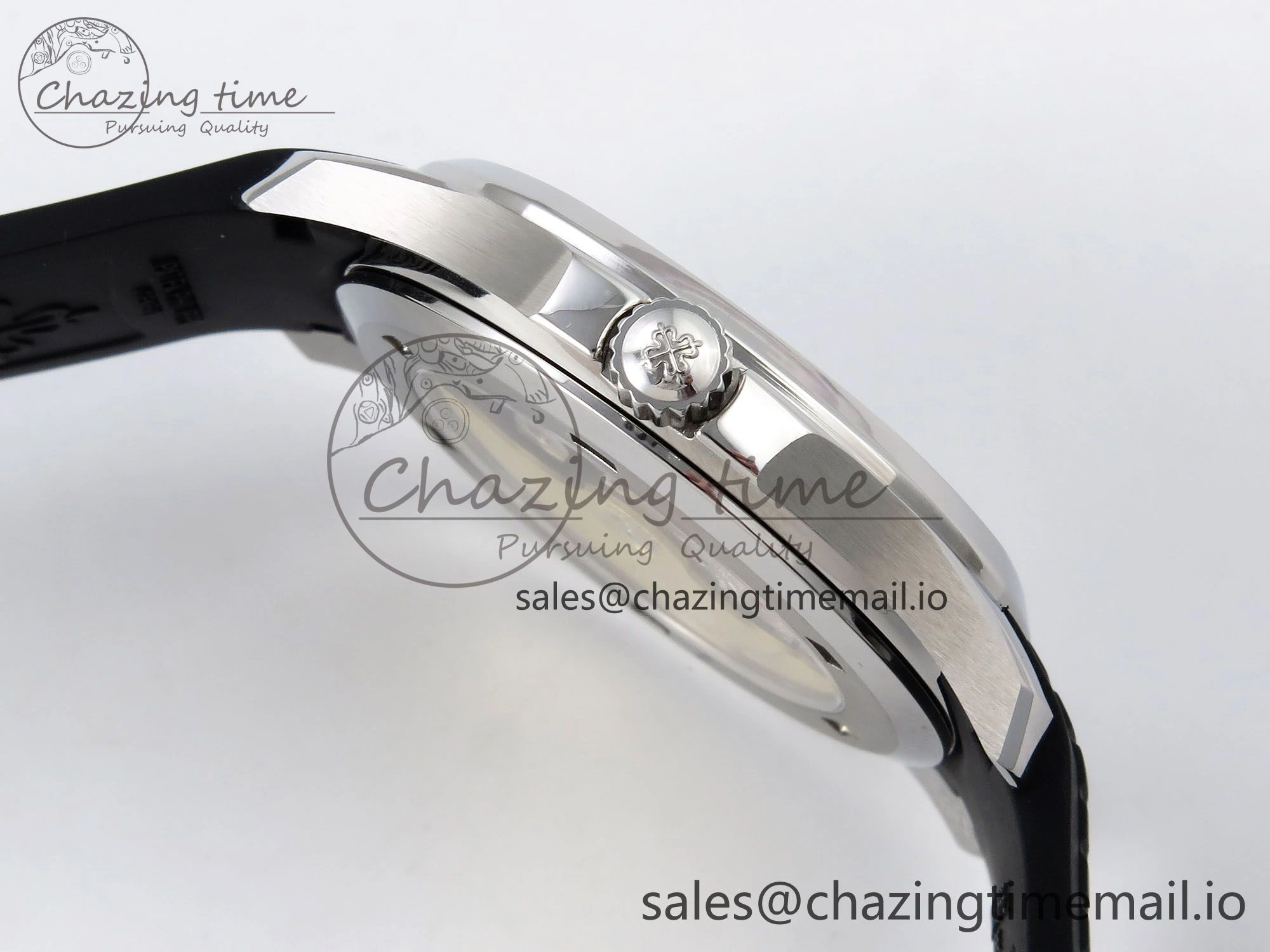 Aquanaut 5167A SS ZF 1:1 Best Edition Black Dial on Black Rubber Strap 26-330