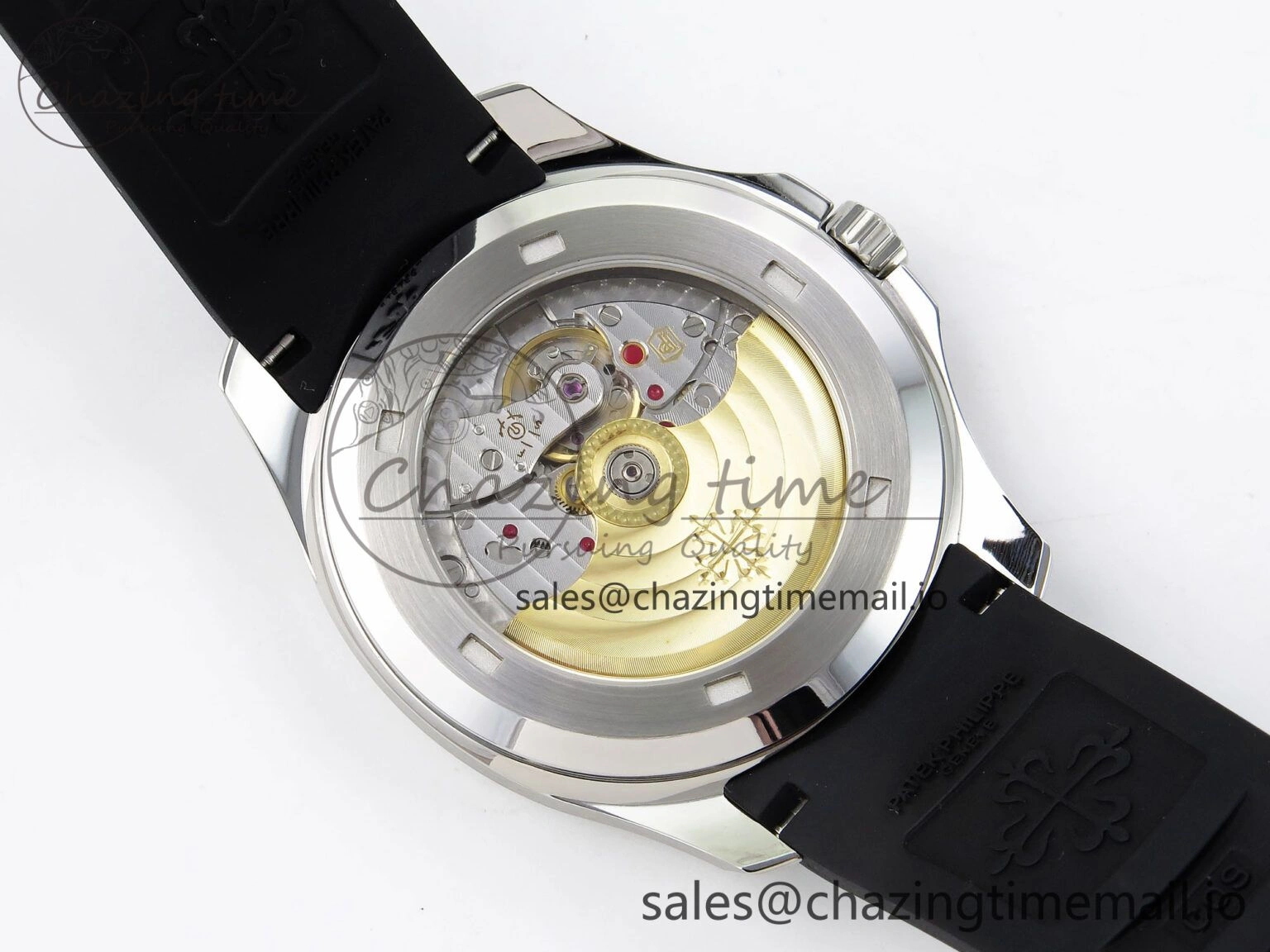 Aquanaut 5167A SS ZF 1:1 Best Edition Black Dial on Black Rubber Strap 26-330