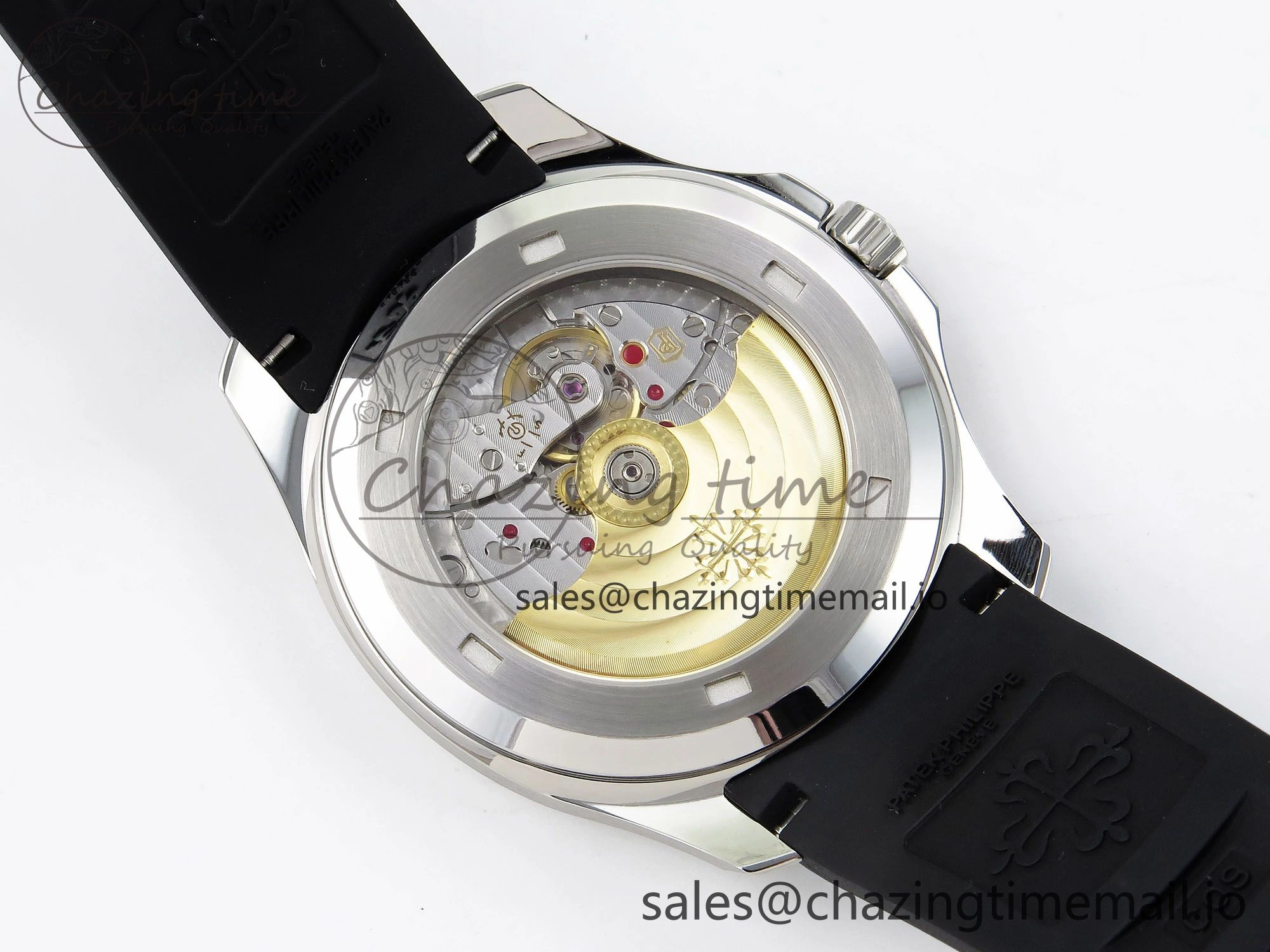 Aquanaut 5167A SS ZF 1:1 Best Edition Black Dial on Black Rubber Strap 26-330