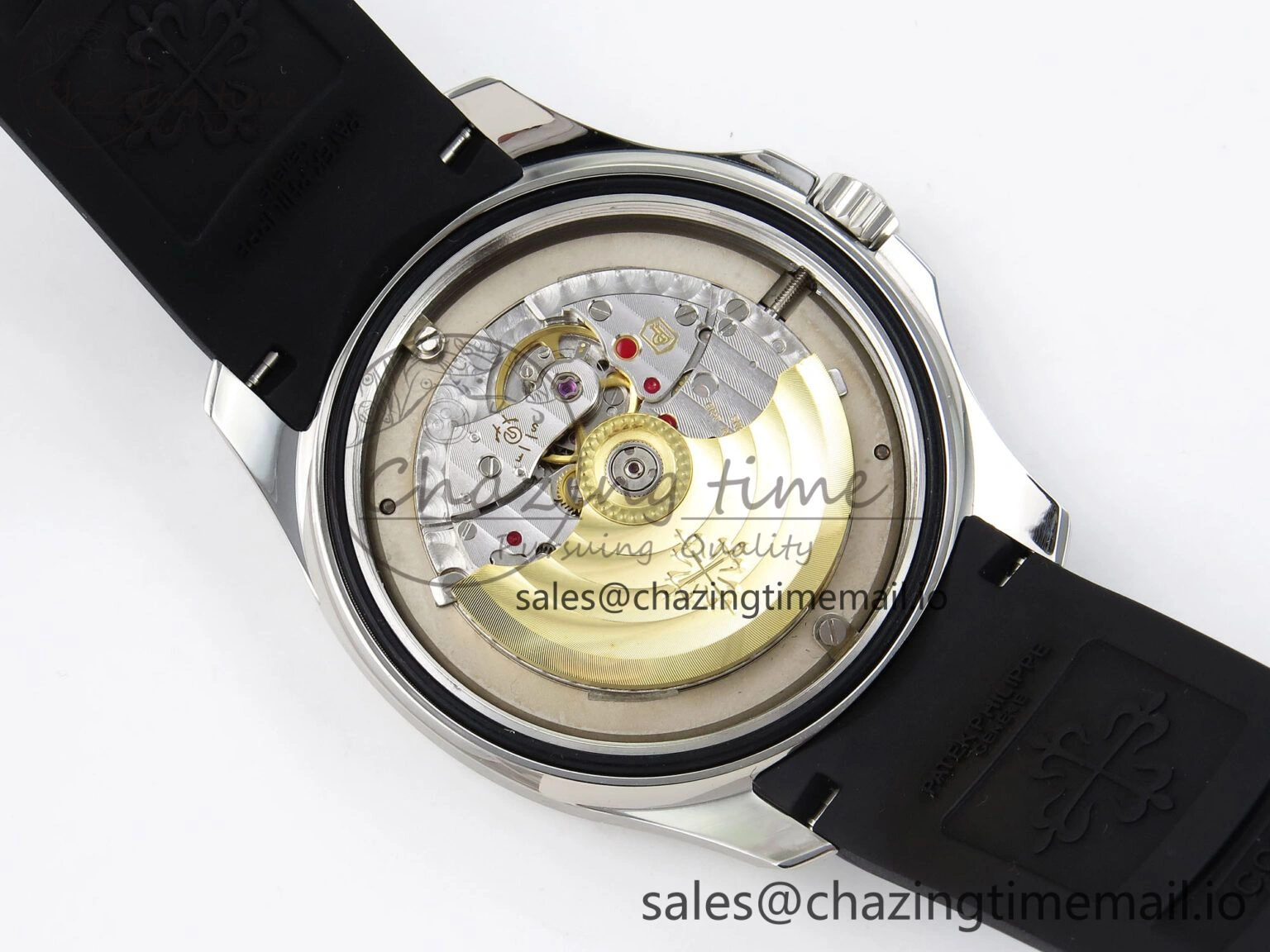 Aquanaut 5167A SS ZF 1:1 Best Edition Black Dial on Black Rubber Strap 26-330