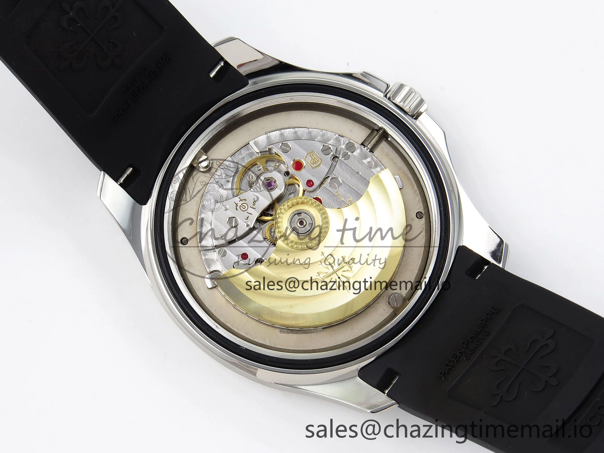 Aquanaut 5167A SS ZF 1:1 Best Edition Black Dial on Black Rubber Strap 26-330
