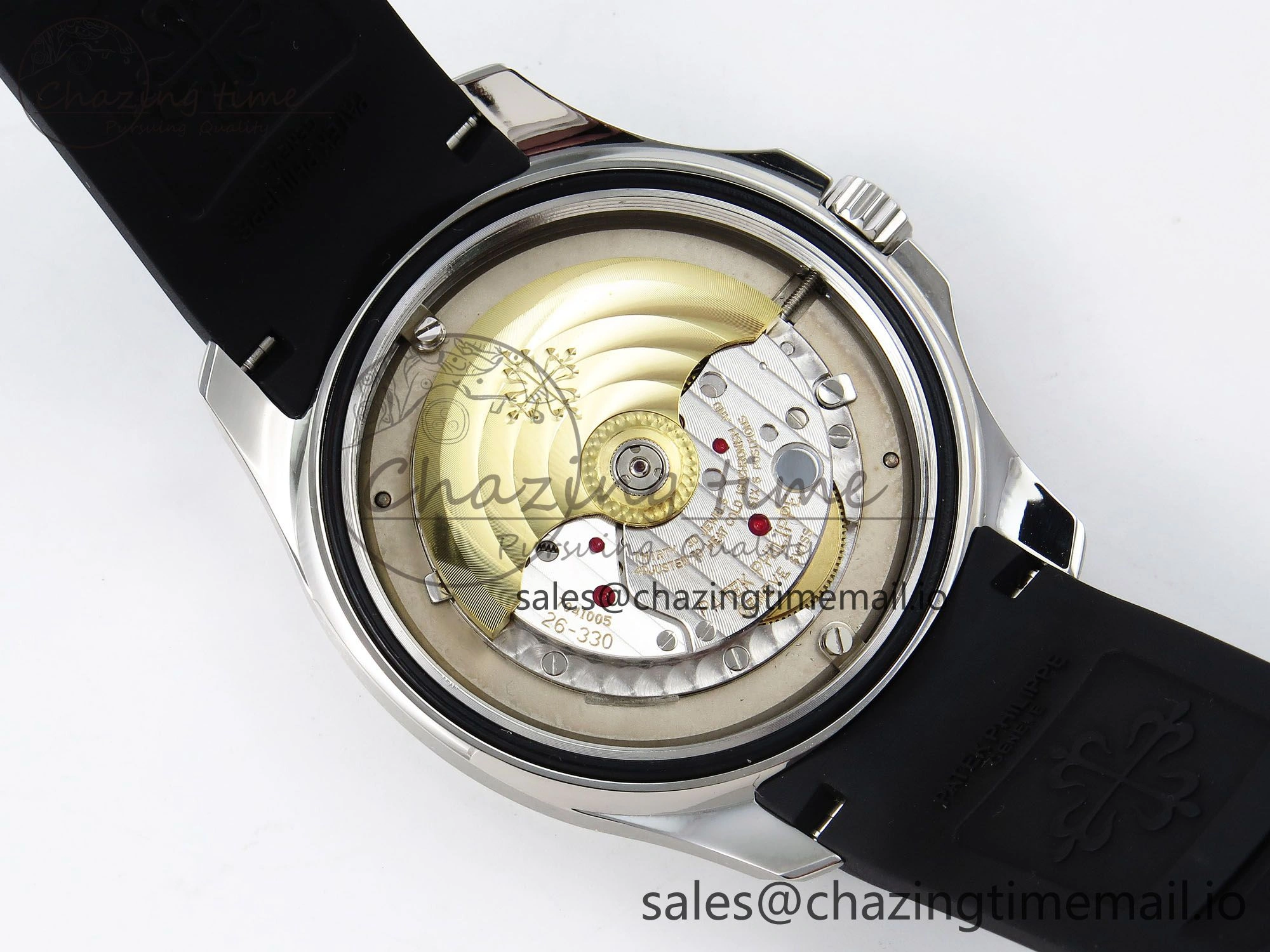 Aquanaut 5167A SS ZF 1:1 Best Edition Black Dial on Black Rubber Strap 26-330