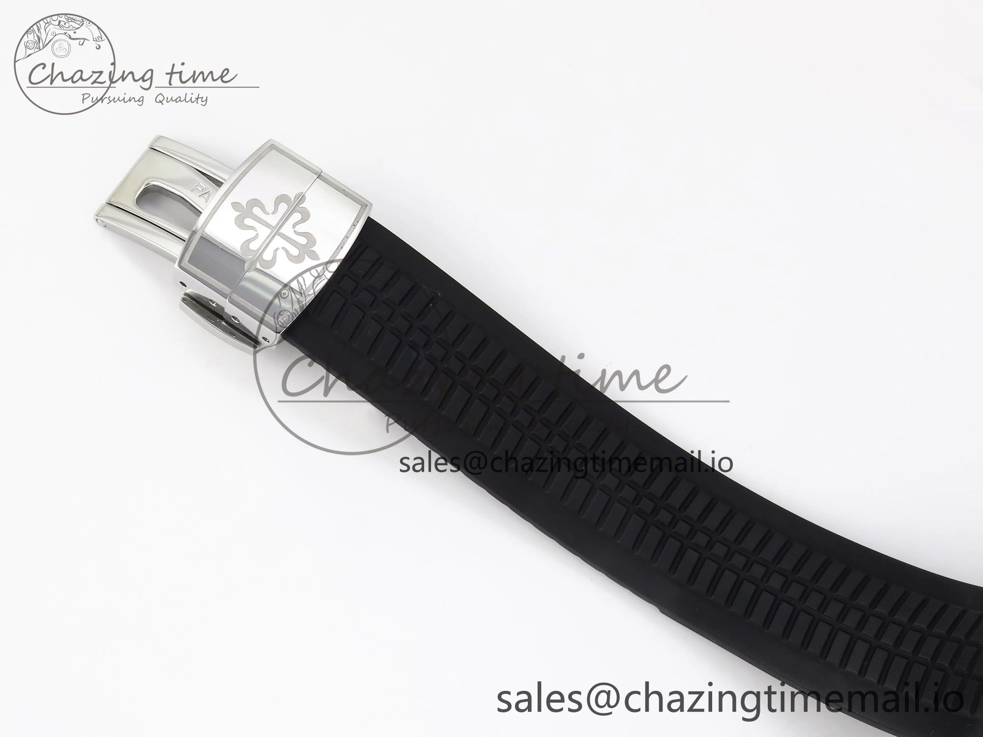 Aquanaut 5167A SS ZF 1:1 Best Edition Black Dial on Black Rubber Strap 26-330