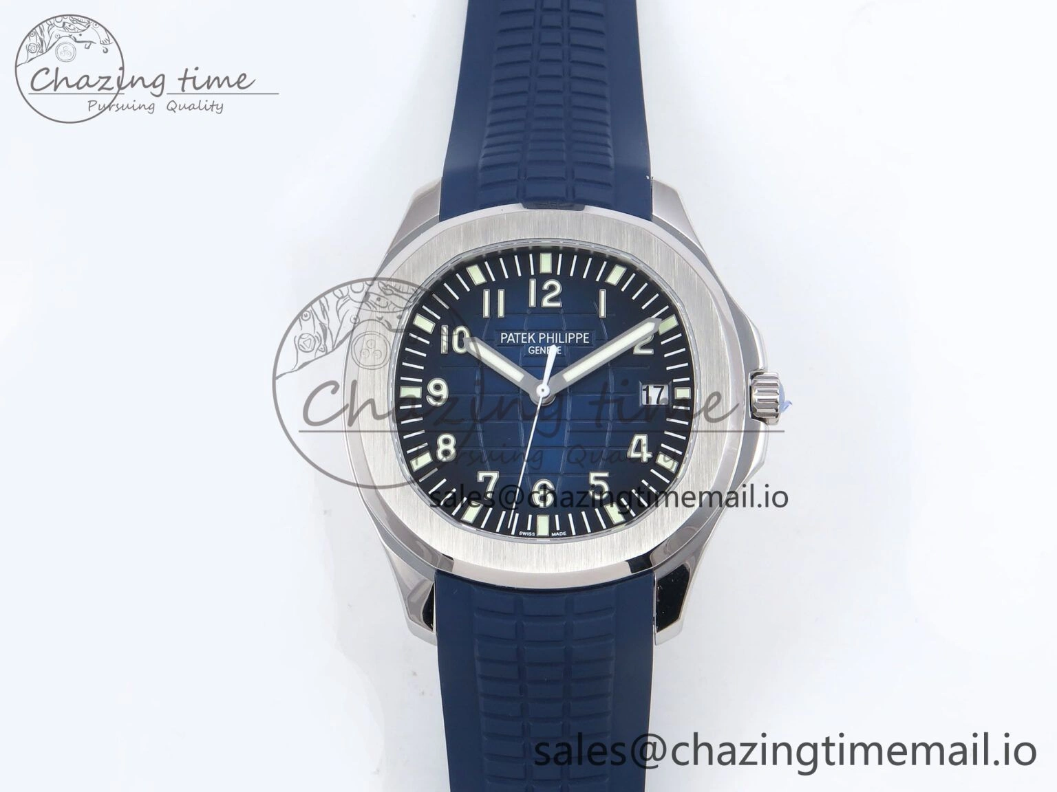 Aquanaut 5167A SS ZF 1:1 Best Edition Blue Dial on Blue Rubber Strap 330CS V2