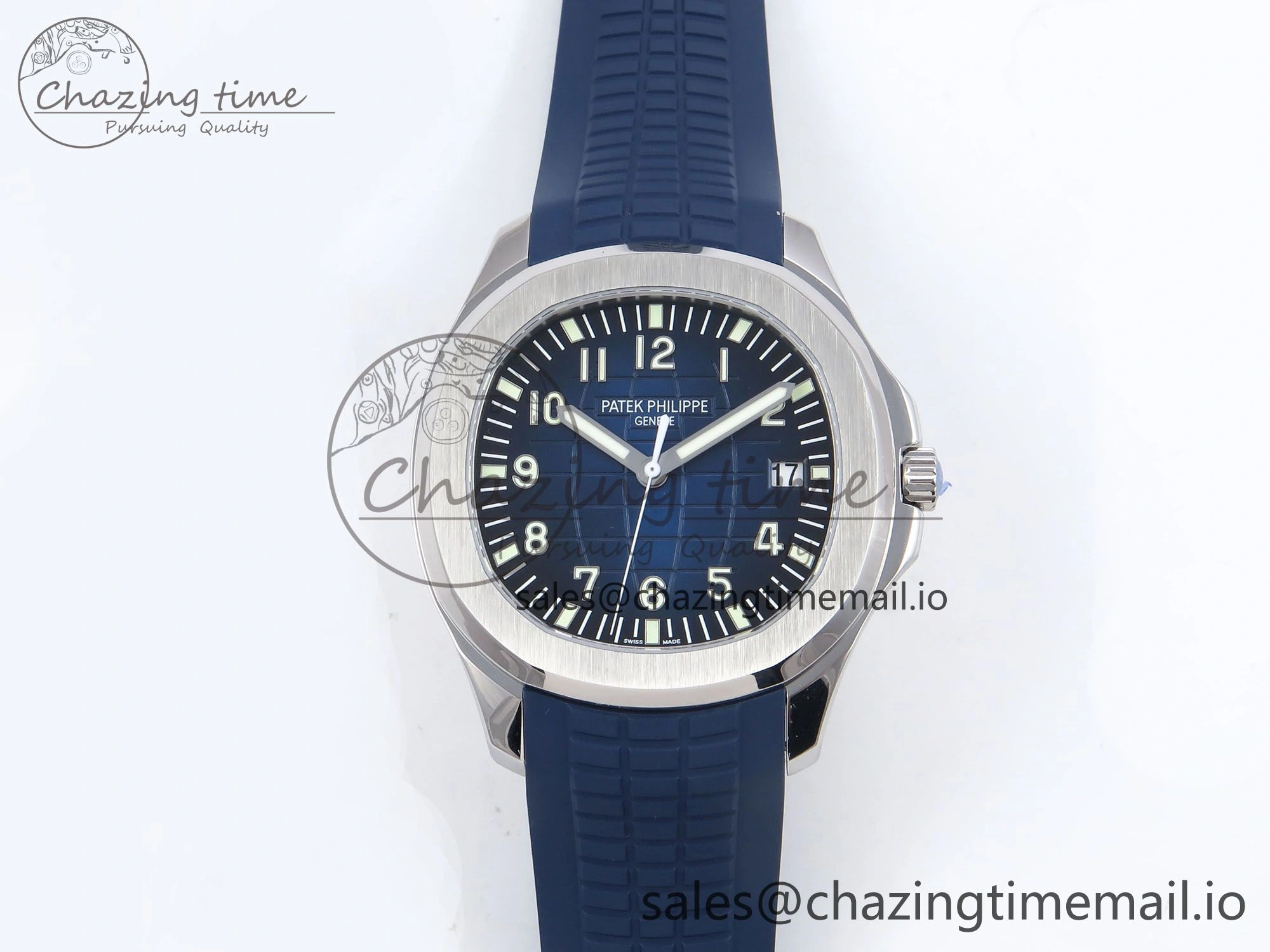 Aquanaut 5167A SS ZF 1:1 Best Edition Blue Dial on Blue Rubber Strap 330CS V2