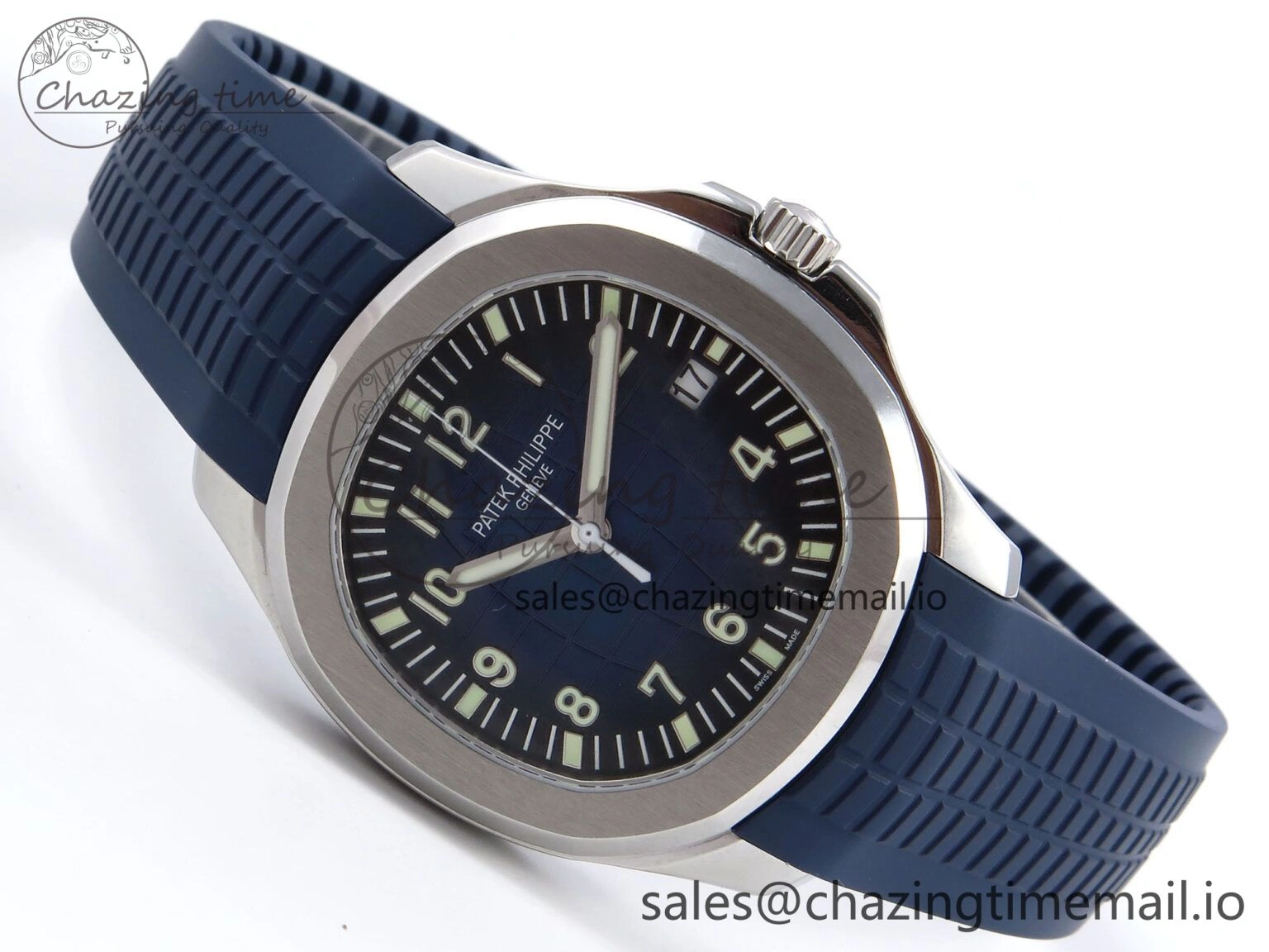 Aquanaut 5167A SS ZF 1:1 Best Edition Blue Dial on Blue Rubber Strap 330CS V2